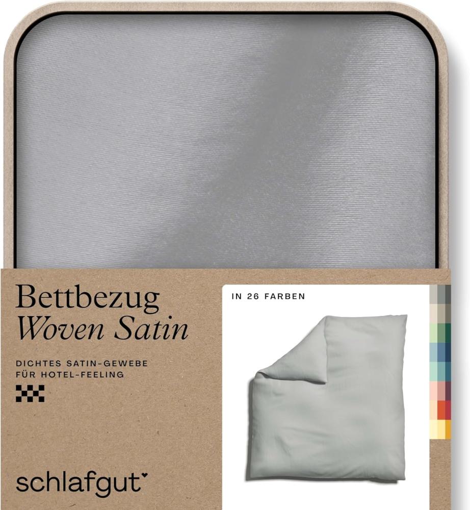 Schlafgut Woven Satin Bettwäsche|Bettbezug einzeln 200x200 cm| grey-light Bild 1