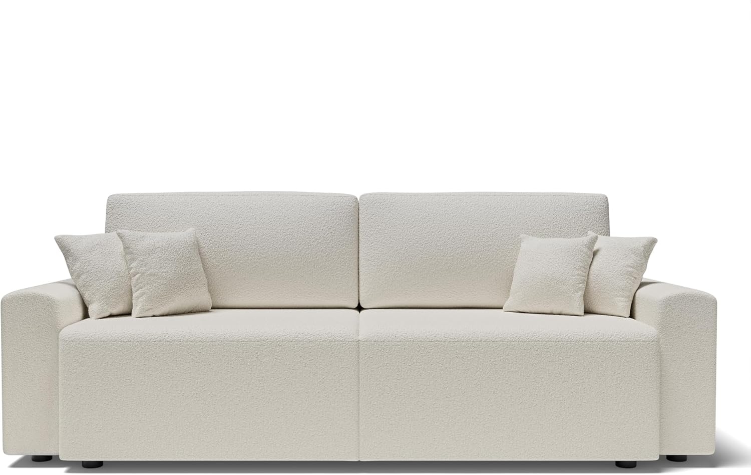 BAÏTA Sofa rechts Milo 3-Sitzer aus Frottee, Weiß Bild 1