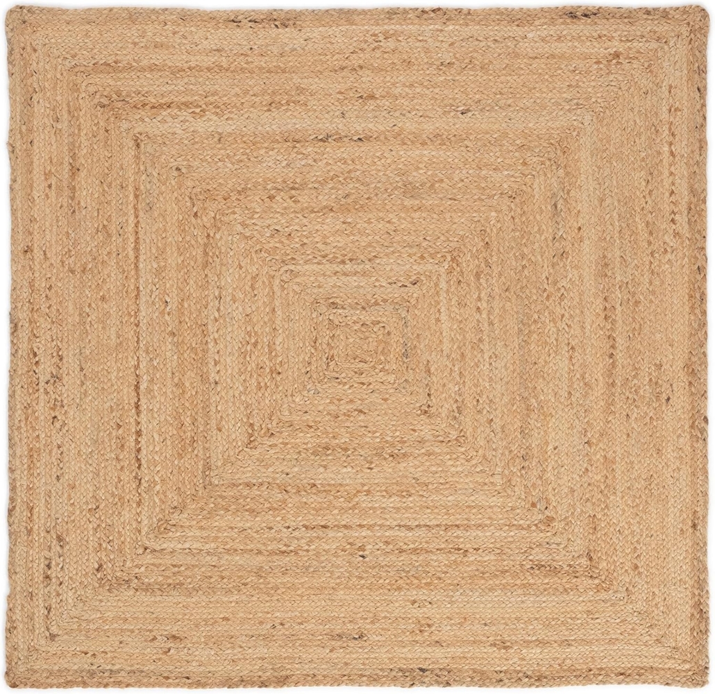 carpetfine Teppich Nele Juteteppich Naturfaser, rechteckig, Höhe: 6 mm, geflochtener Wendeteppich aus 100% Jute, quadratisch und als Läufer Bild 1