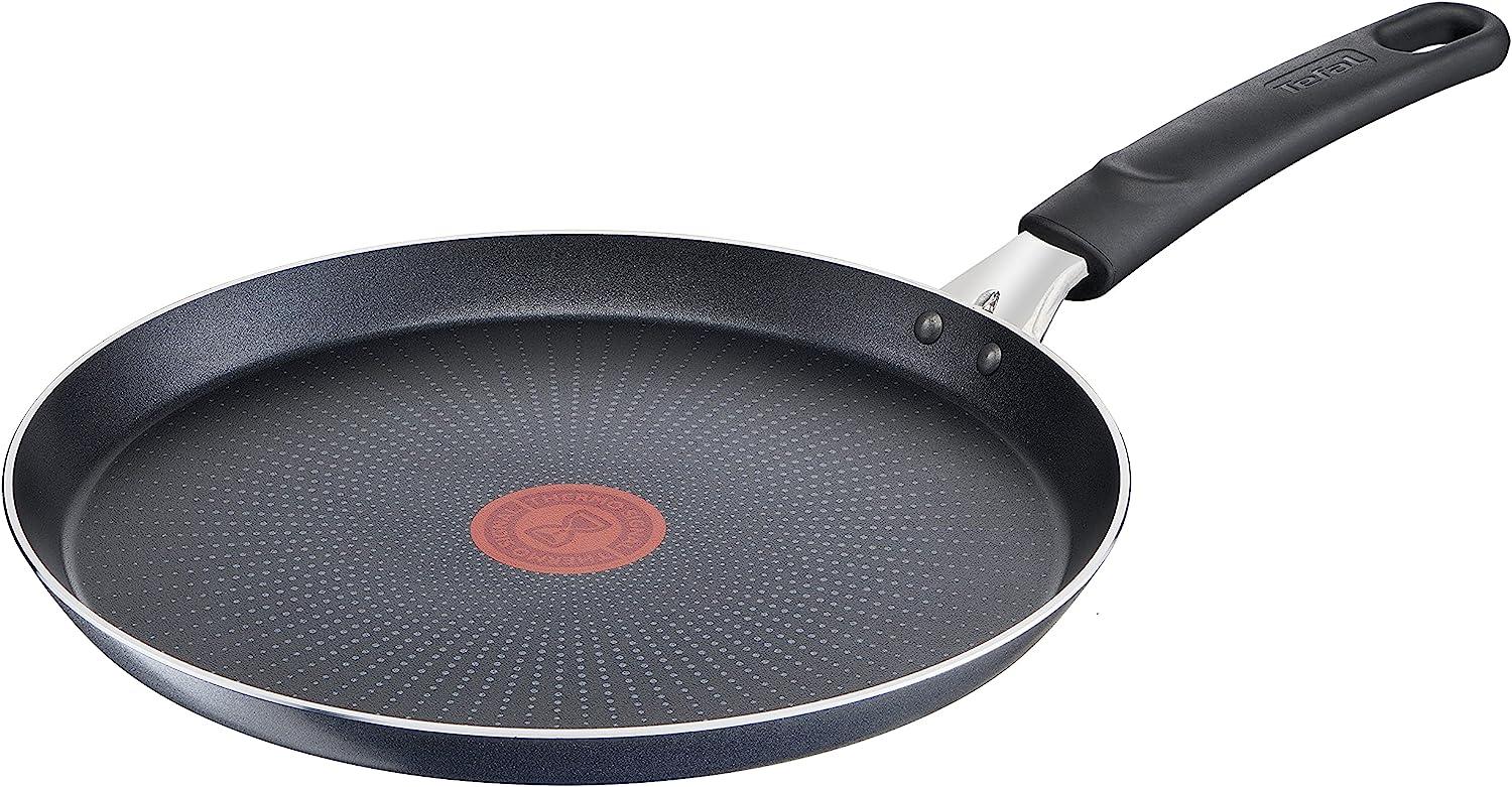 Tefal C38510 XL Force Crepepfanne 25cm | Antihaftversiegelung | widerstandsfähig | Thermo-Signal | Diffusion Base Pfannenboden | extra-breite Form | stabiler Griff | NICHT Induktionsgeeignet | Schwarz Bild 1