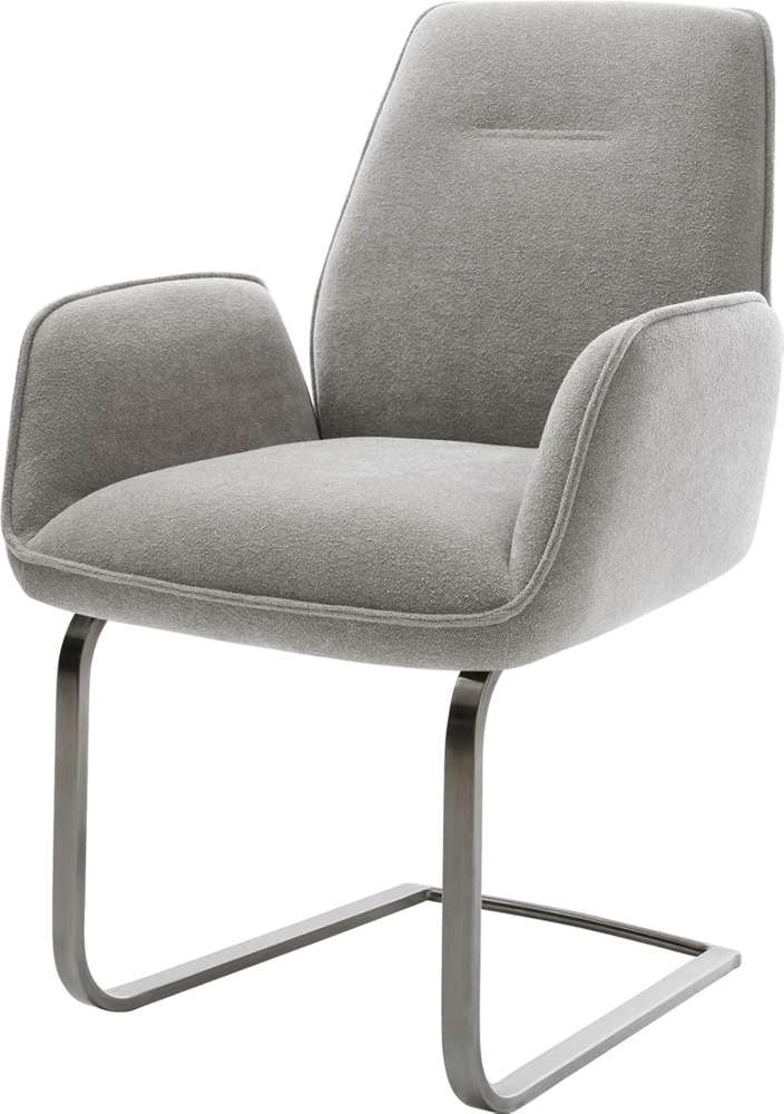 Freischwinger Zoa-Flex Strukturstoff Soft Grau Freischwinger flach Graphit Taschenfederkern Bild 1