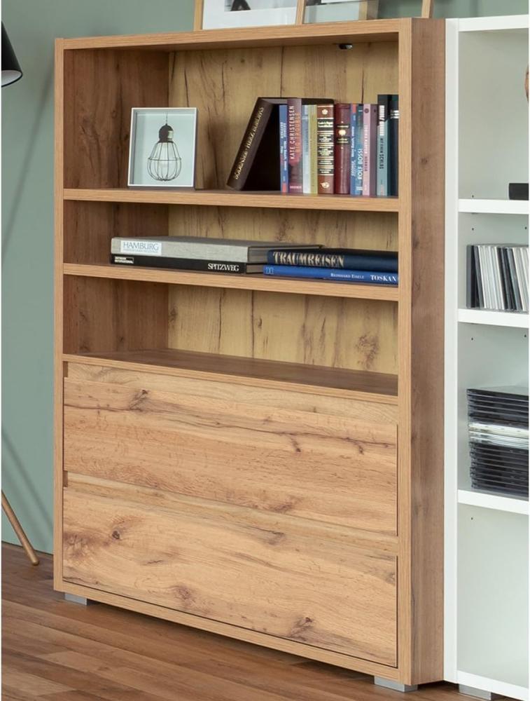 Regal >Ravenna< in Honig-Eiche - 85x131x37cm (BxHxT) Bild 1
