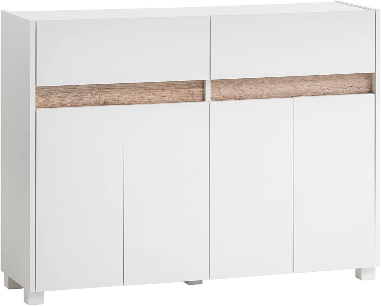 SCHILDMEYER Kommode Sideboard Beistellschrank Schrank Cosmo 1120 weiß perl Bild 1