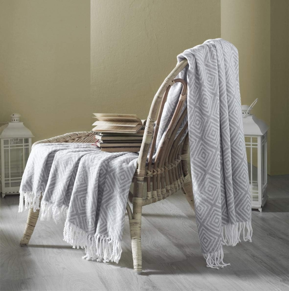 Plaid Kuscheldecke flauschig Sommerdecke Tagesdecke 150x200 cm leicht, SEI Design Bild 1