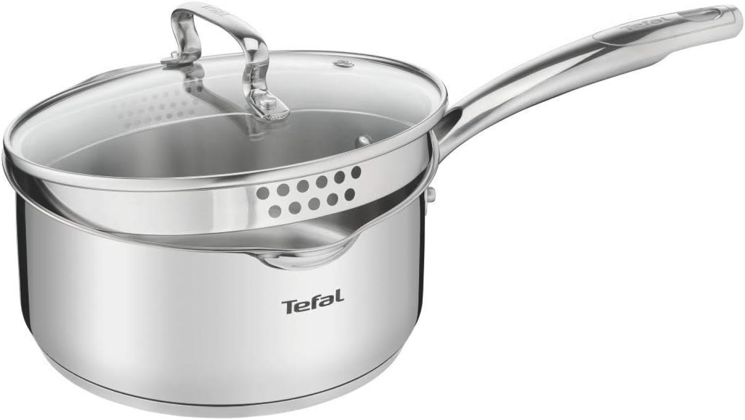 Tefal DUETTO+ G7192355 Rund Edelstahl Edelstahl Keramik Gas Halogen Induktion Versiegelte Platte 250 °C Glas Bild 1