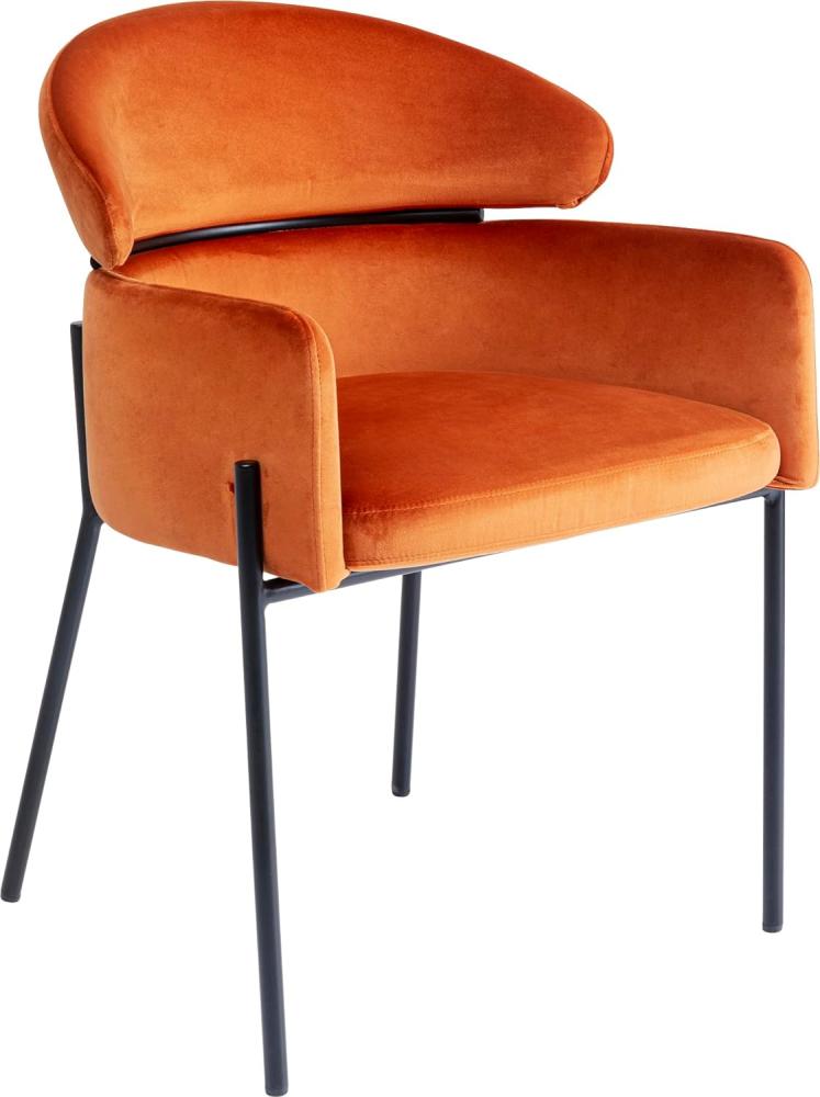 Kare Armlehnstuhl Alexia Velvet Orange Stuhl, Holzwerkstoff, 78x54x61cm Bild 1