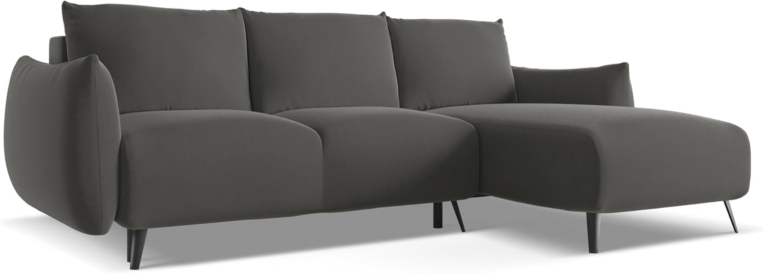 Ecksofa mit Schlaffunktion Rechts Malie in Samtstoff Bild 1