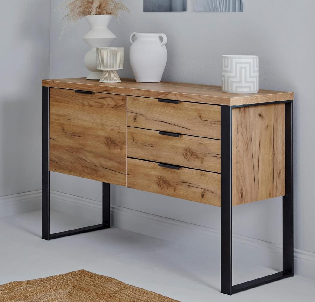 Jahnke Sideboard, Engineered Wood, Kerneiche, One Size Bild 1