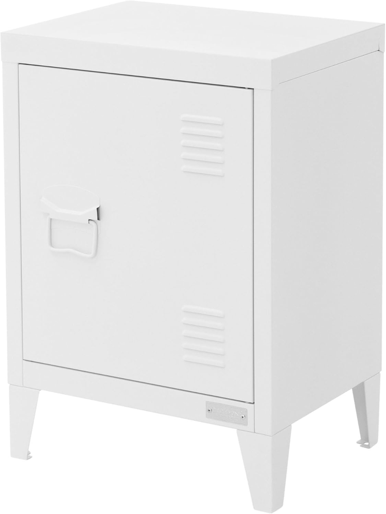ML-DESIGN Aktenschrank Metallschrank mit Schubladen freistehender Aufbewahrungsschrank (1-St) Nachttisch Weiß Büroschrank Nachtschrank Nachtkonsole Büroschrank Bild 1