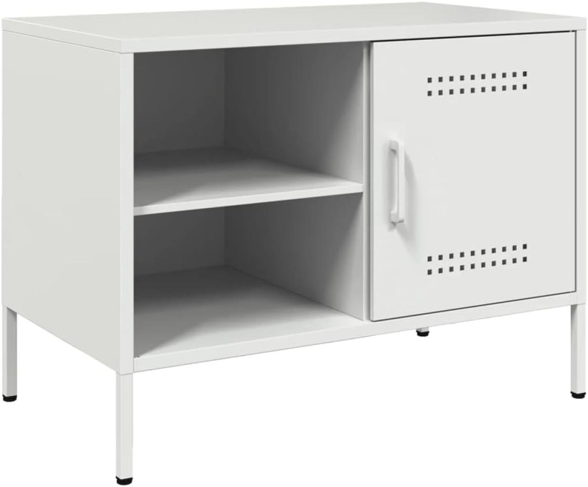 TV-Schrank Weiß 68x39x50,5 cm Stahl 843004 Bild 1