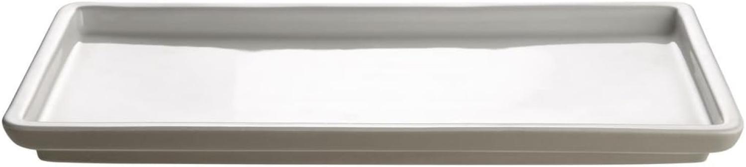 Alessi Servierplatte, Keramik, Light Grey, 36 x 17 x 2. 7 cm Bild 1