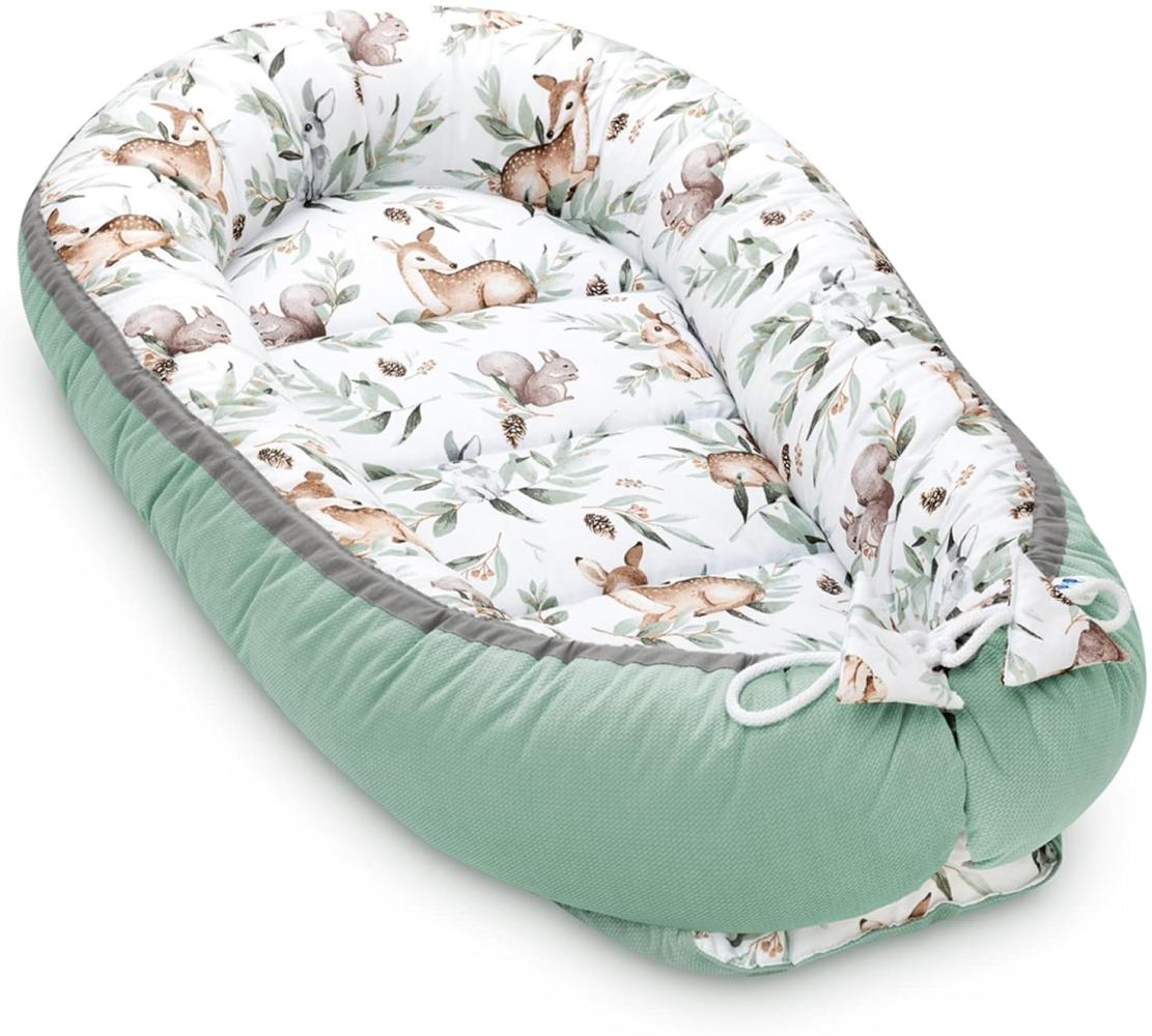 Pepi - Baby-Nest - Nestchen Baby - Baby-Nestchen für Neugeborene - Kuschelnest mit antiallergischer Füllung - Kokon aus Velvet und Baumwolle Bild 1