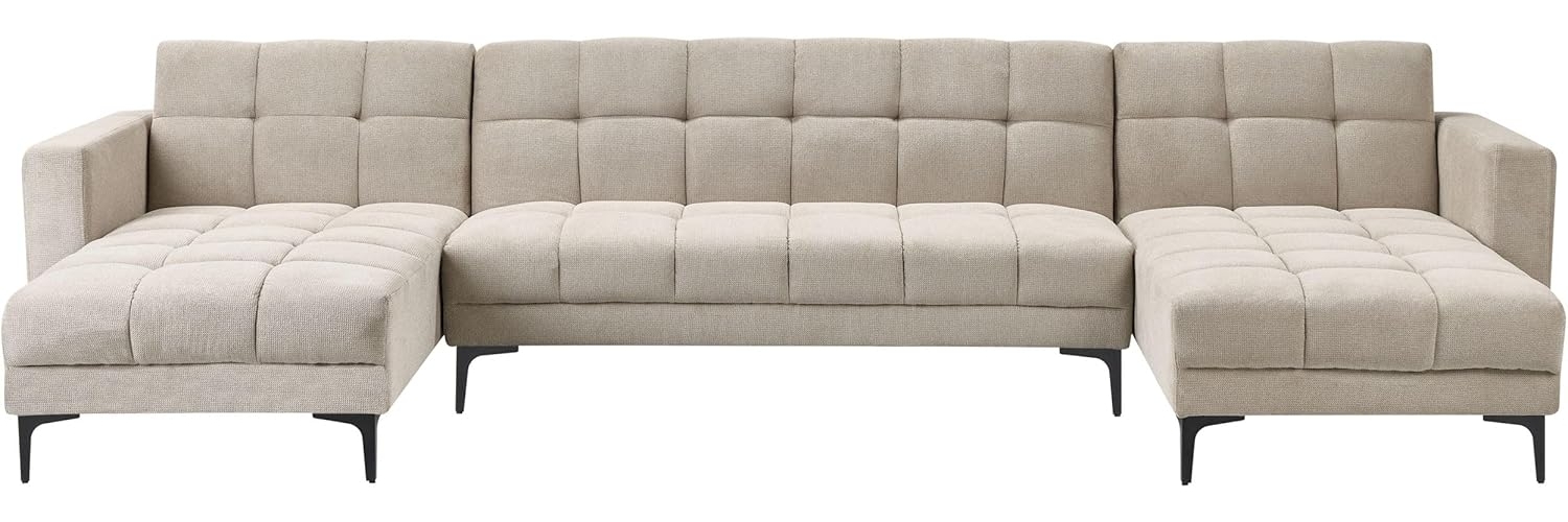 U-förmiges Sofa ALNES Beige Symmetrisch Bild 1