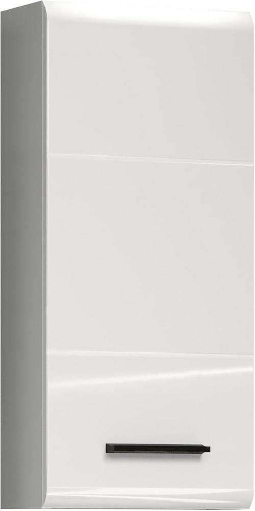 Badezimmer Hängeschrank Riva in weiß Hochglanz 35x75 cm Bild 1