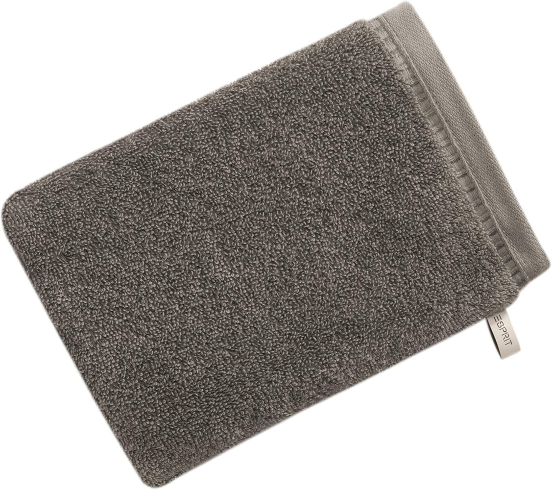 Esprit Handtücher Modern Solid | Waschhandschuh 16x22 cm | anthracite Bild 1