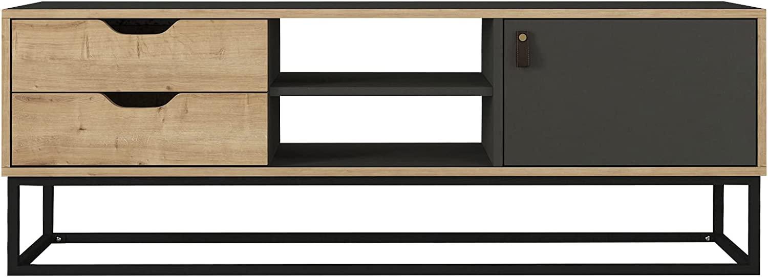 TV Lowboard Dolores mit Metallfüße Anthrazit Safir Bild 1