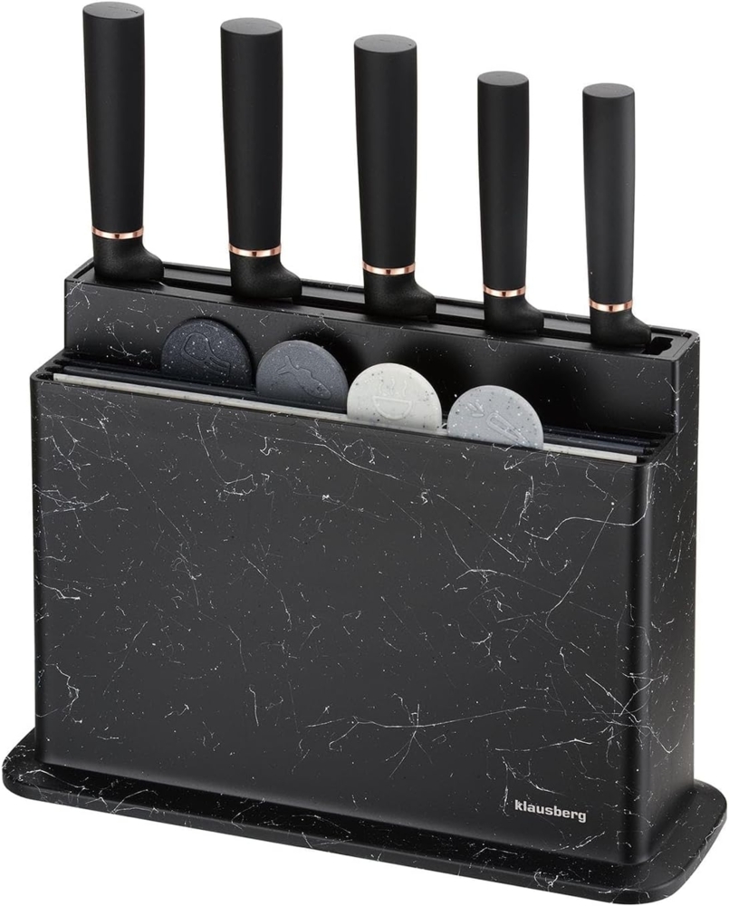 Klausberg Klausberg 10-teiliger Küchenmesserblock mit Schneidebrettern KB7834 Bild 1