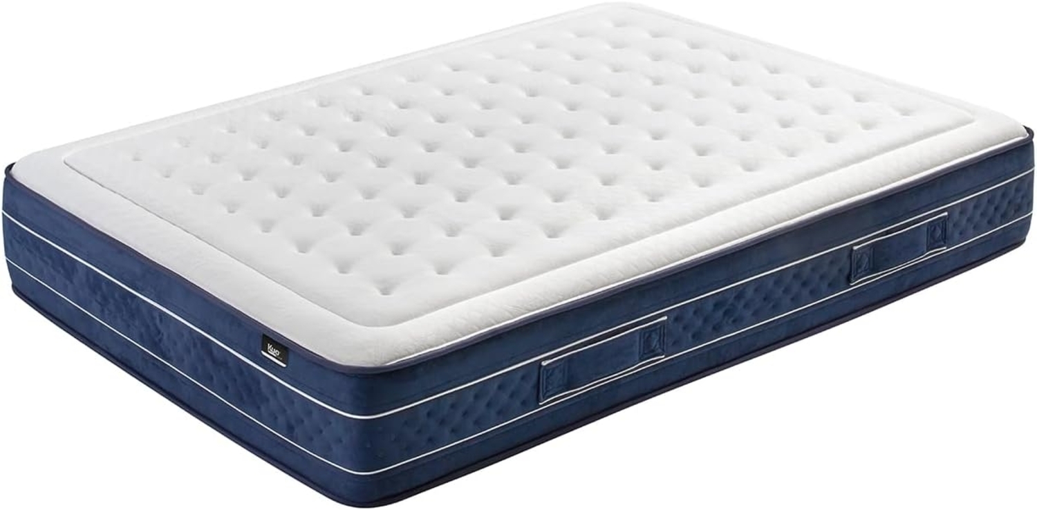 KUO LuxDream Mattress, Memory-Schaum, blau, 200x200 cm Bild 1