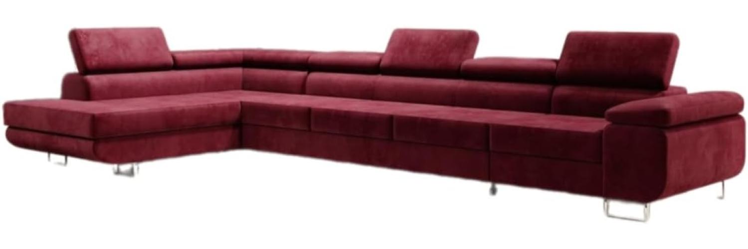 Designer Sofa Maxi mit Schlaf und Klappfunktion Bordeaux Links Bild 1