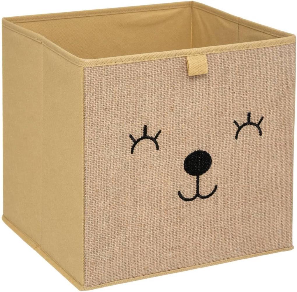 Spielzeugbox aus Jute HAPPY PUPPY, 29 x 29 cm Bild 1