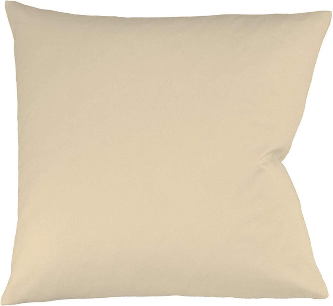 Fleuresse Interlock-Jersey-Kissenbezug uni colours, Farbe beige 2043 Größe 40 x 15 cm Nackenrolle Bild 1