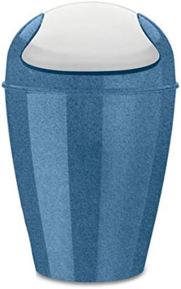 Koziol Schwingdeckeleimer M, Abfalleimer, Mülleimer, Papierkorb, Thermoplastischer Kunststoff, Organic Deep Blue, 12 L, 5775675 Bild 1