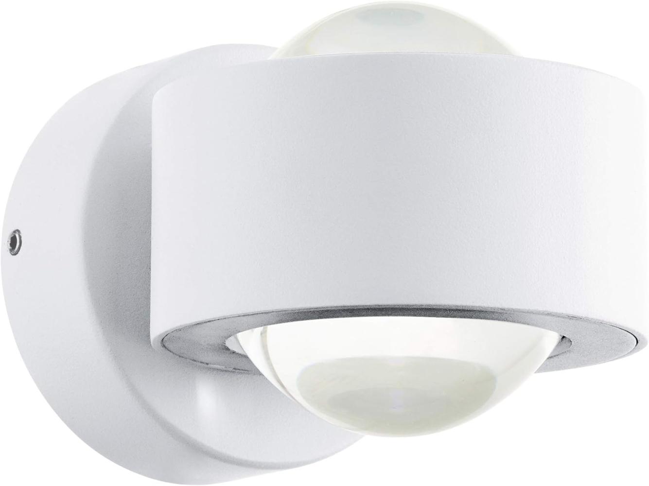 Eglo 98747 LED Outdoor Wandleuchte TREVIOLO Up & Downlight weiß klar L:9cm H:8,5cm T:12cm IP44 Bild 1