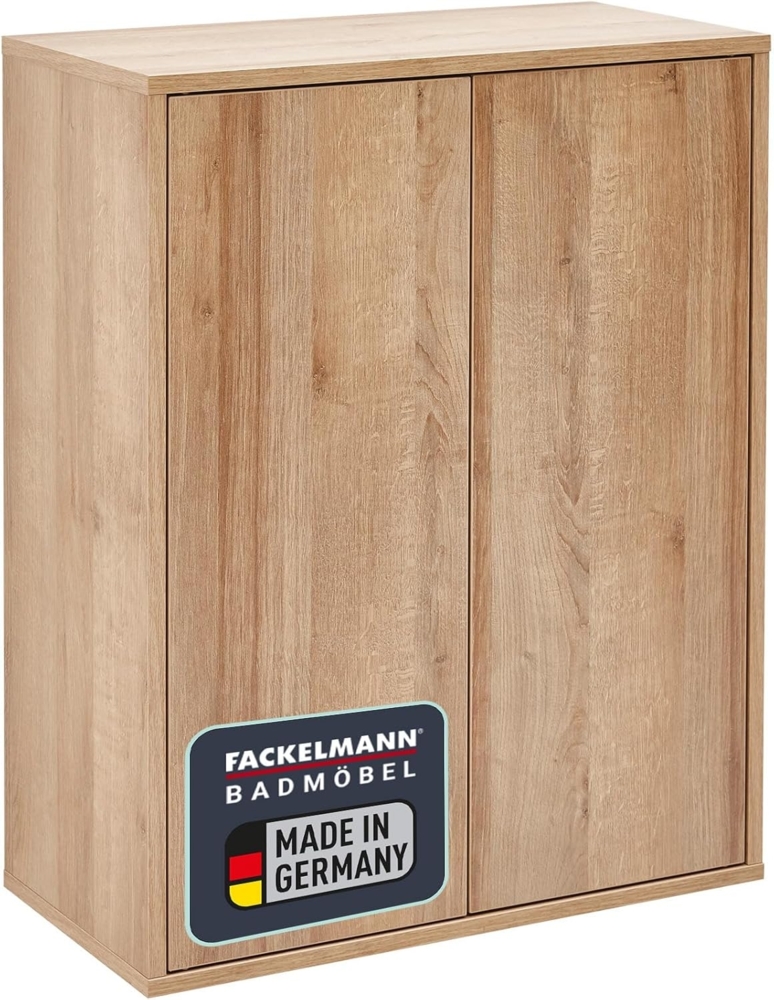 Fackelmann FINN Doppel Midischrank 60 cm, Braun hell Bild 1