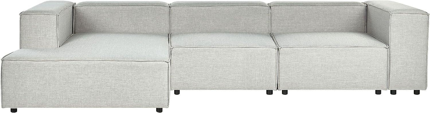 Ecksofa APRICA Hellgrau Stoff Bild 1