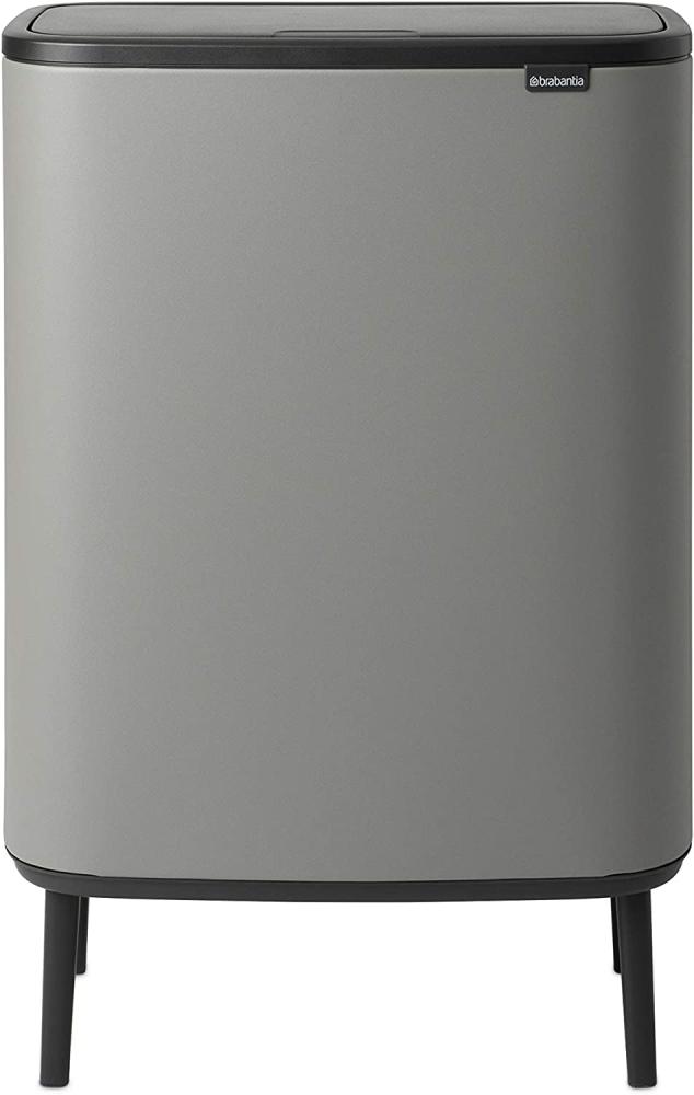 Brabantia BO Touch Mülleimer Hi, 2 x 30 l, Mineralbeton grau, 2 Inner Buckets litres Bild 1