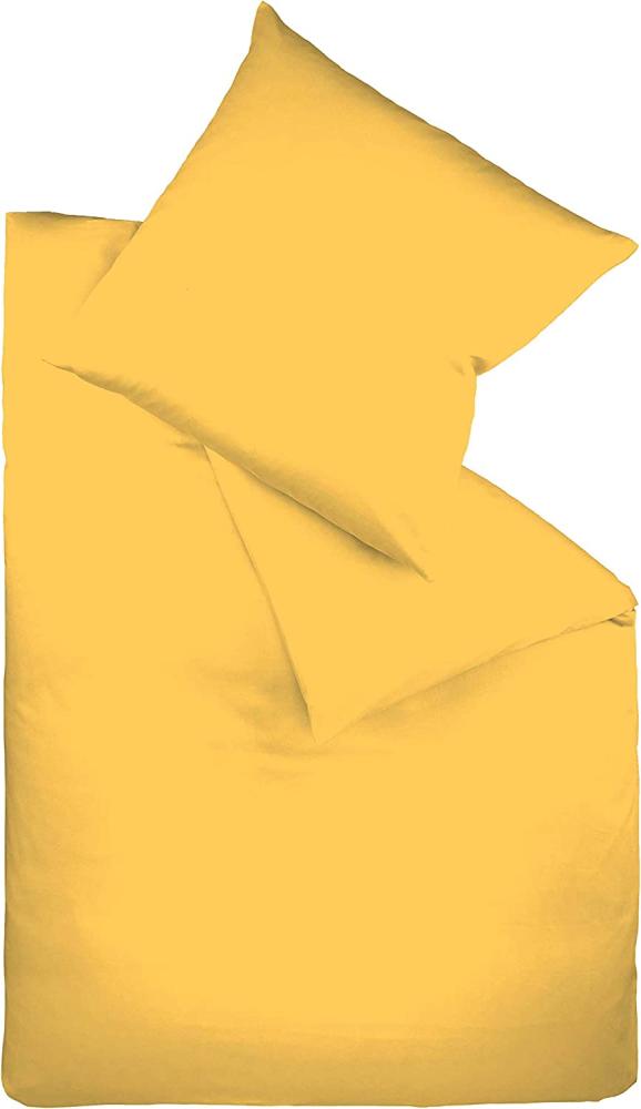 Fleuresse Mako-Satin-Bettwäsche colours Farbe sonne 2349 155x220 Bild 1