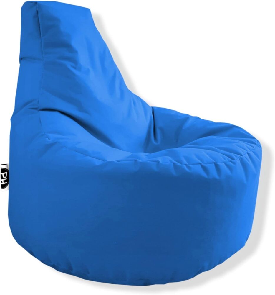 Patchhome Gamer Kissen Lounge Kissen Sitzsack Sessel Sitzkissen In & Outdoor geeignet fertig befüllt | Königsblau - Ø 75cm x Höhe 80cm - in 2 Größen und 25 Farben Bild 1