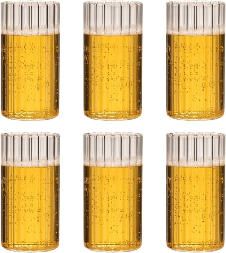 Zoha Glas Stripe Riffel Glas, Glas, Hitzebeständig - verschiedene Größen Bild 1