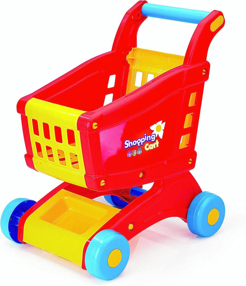Warenkorb Korb Einkaufswagen Spielzeug Shoppingspaß für Kinder Rollenspield Neu Bild 1