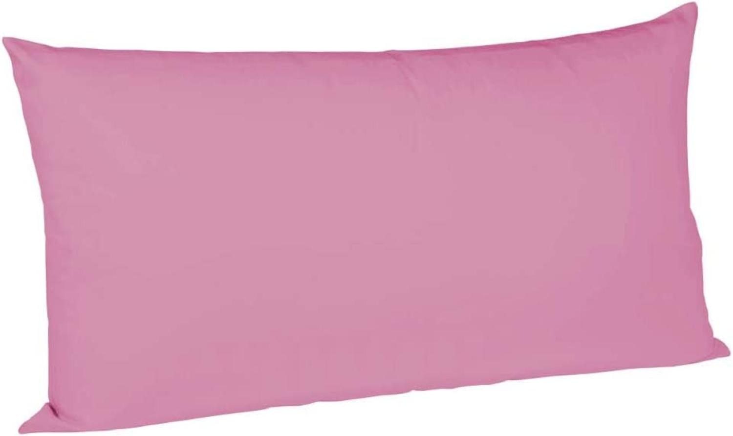 Fleuresse Mako-Satin-Kissenbezug uni colours pink 4070 40 x 80 cm Bild 1