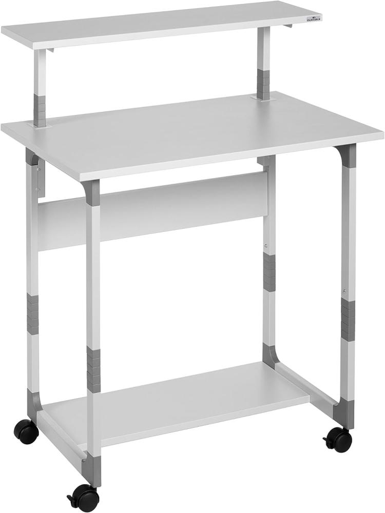 Durable PC Arbeitsstation System Computer Trolley 80VH grau Bild 1