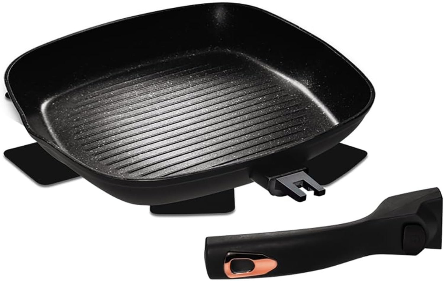 Berlinger Haus Granit-Bratpfanne, 28 cm, abnehmbarer Griff, Black Rose Bild 1