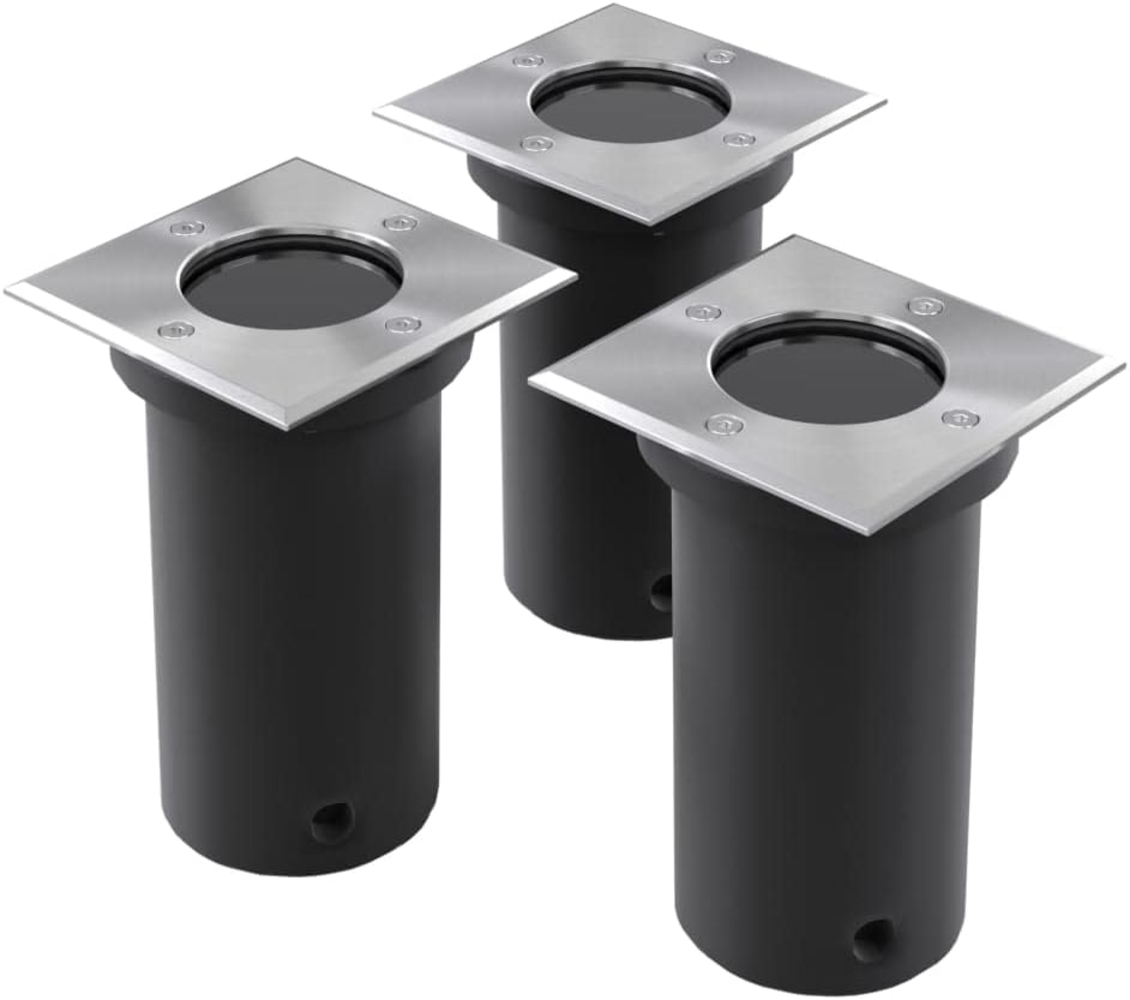 vidaXL Outdoor Bodenleuchten 3 Stk. Quadratisch 40394 Bild 1