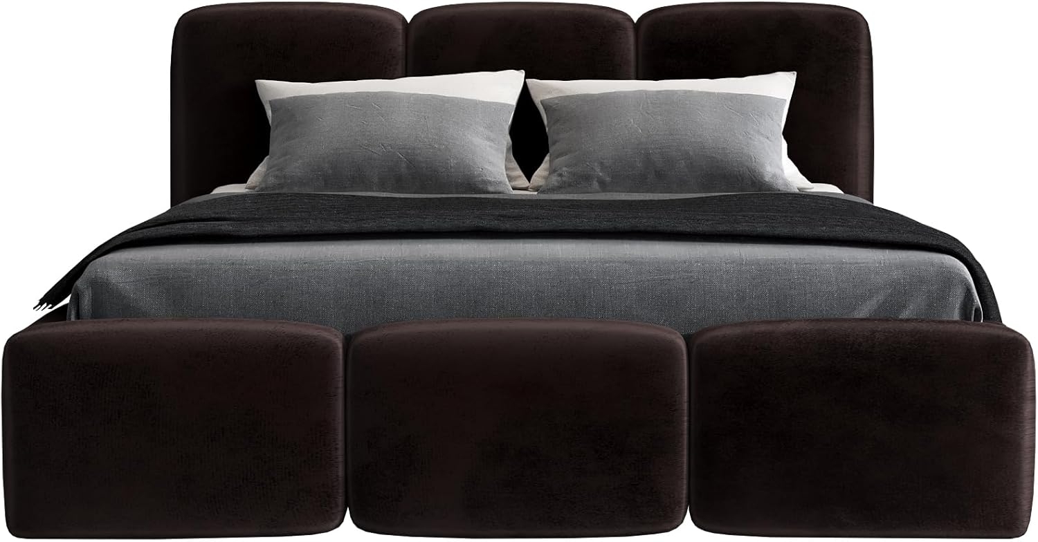 Polsterbett STAR 160x200 ohne Matratze mit Bettkasten und Lattenrost. Farbe: Espresso 6 Bild 1