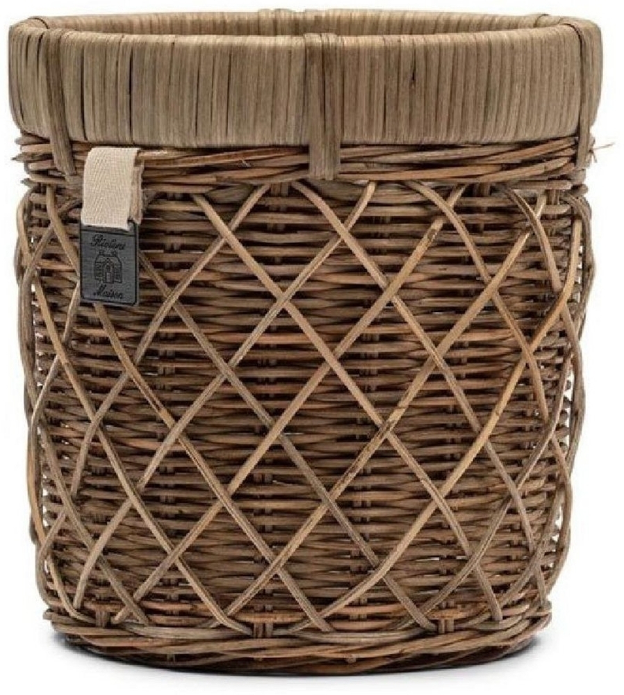 Riviera Maison Pflanztopf Blumentopf Diamond Weave Rustic Rattan (22cm) 474930 Bild 1