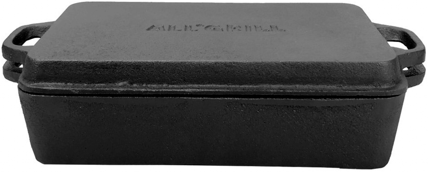 Gusseisenkuss® 2-in-1 Casserole mit Deckel 28 x 17 cm Volumen 1,5 / 0,7 Liter Gusseisen Bild 1