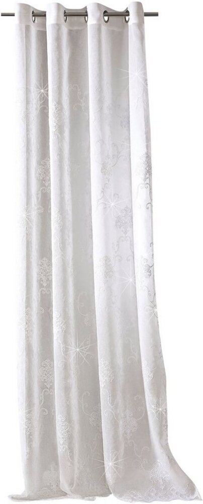 Weckbrodt Vorhang Agatha, Ösen (1 St), halbtransparent, Microfaser, Barock-Stickerei und Lurexfäden, Gardine, Store Bild 1