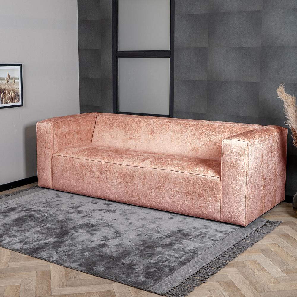 Bronx71 Chenille Sofa Memphis 3-Sitzer pink Bild 1