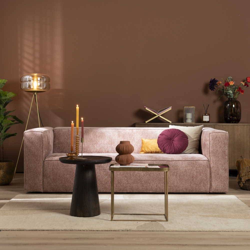 Bronx71 Chenille Sofa Memphis 3-Sitzer pink Bild 1