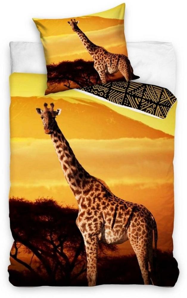 Carbotex Bettwäsche Giraffe Bettwäsche 135 x 200 cm Bild 1