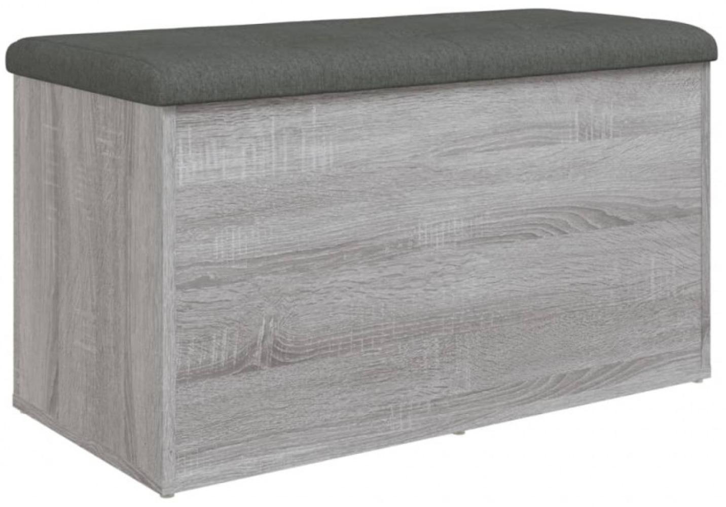 Sitzbank mit Stauraum, Holzwerkstoff, Grau Sonoma, 82 x 42 x 45 cm Bild 1