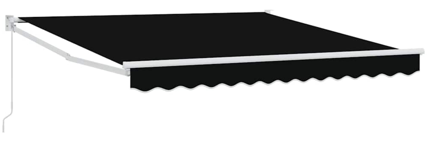 vidaXL Einziehbare Markise Schwarz 350 x 250 cm Stoff 3330329 Bild 1