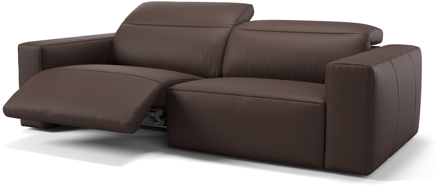 Sofanella 3-Sitzer LENOLA Ledergarnitur Relaxsofa Sofa in Braun S: 216 Breite x 109 Tiefe Bild 1