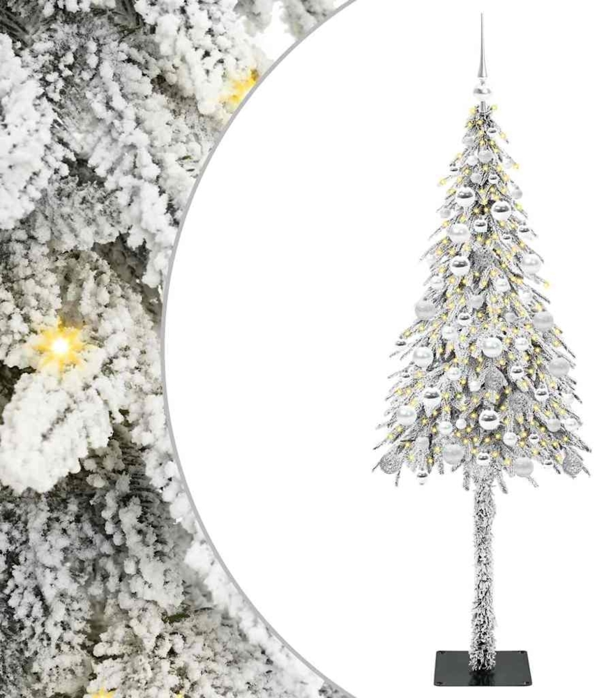 vidaXL Weihnachtsbaum mit 300 LEDs Weiß 180 cm PE und Stahl 3396234 Bild 1