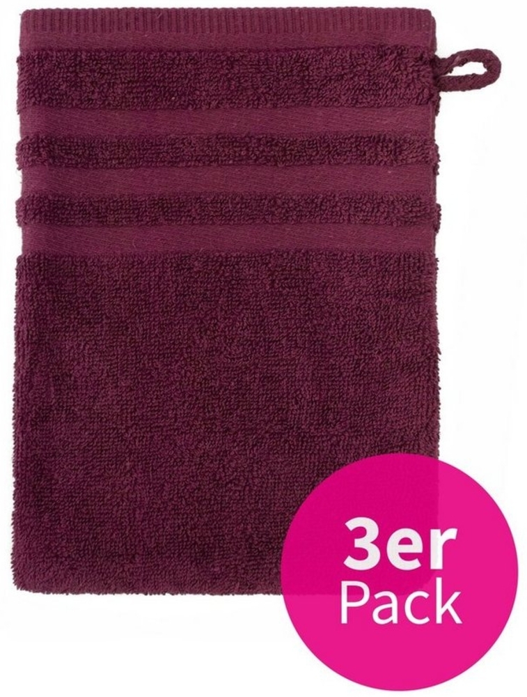 grace grand spa Waschlappen (3-tlg), im 3er-Pack mit Streifen-Bordüre Bild 1